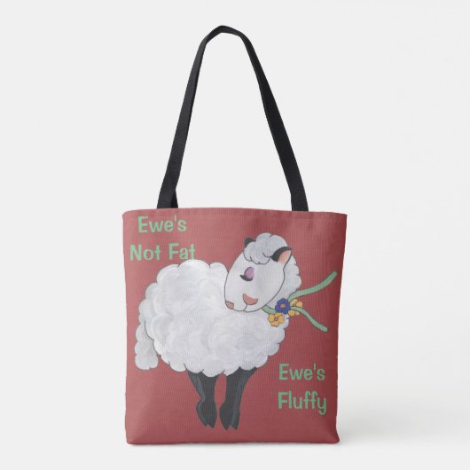 Ewe's not Fat Tote Bag (Achterkant)