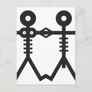 Ewige Liefde Skeletten Icoon 2007 Kunst Briefkaart