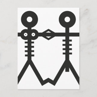 Ewige Liefde Skeletten Icoon 2007 Kunst Briefkaart