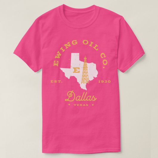 Ewing Oil Co Dallas Texas EST 1930 T-shirt (Design voorkant)