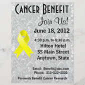 Ewing Sarcoma Awareness Benefit Grey Floral Flyer (Voorkant)