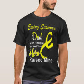 Ewing Sarcoma Bewustzijn Papa Geel Lint Vader S T-shirt (Voorkant)