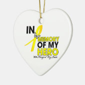 Ewing Sarcoma gedenkt mijn Hero Keramisch Ornament (Links)