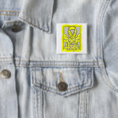 Ewing Sarcoma Hope Butterfly Portret Vierkante Button 5,1 Cm (In situ)