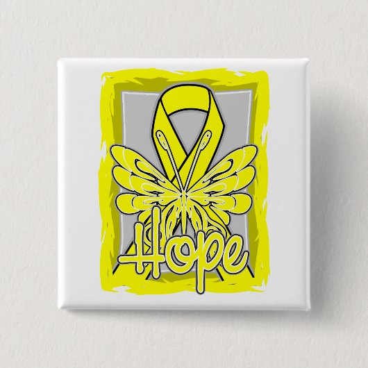 Ewing Sarcoma Hope Butterfly Portret Vierkante Button 5,1 Cm (Voorkant)