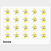 Ewing Sarcoma Yellow Awareness Ribbon door Janz Vierkante Sticker (Vel)