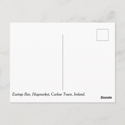 Ewings Bar, Haymarket, Carlow town, Ierland Briefkaart (Achterkant)