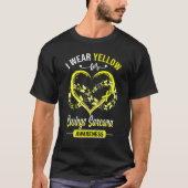 Ewings Sarcoma Awareness I Yellow Butterfly H T-shirt (Voorkant)