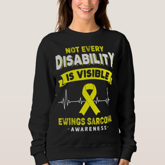 Ewings Sarcoma Awareness Niet elke handicap is V Trui (Voorkant)