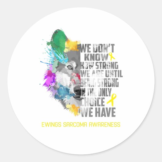 Ewings Sarcoma Awareness Ribbon Support Gifts Ronde Sticker (Voorkant)