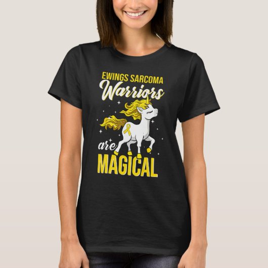 Ewings Sarcoma Awareness Warrior Unicorn T-shirt (Voorkant)