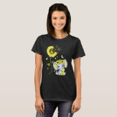 Ewings Sarcoma Bewustzijn Geel Hippie Zonnebloem E T-shirt (Voorkant volledig)