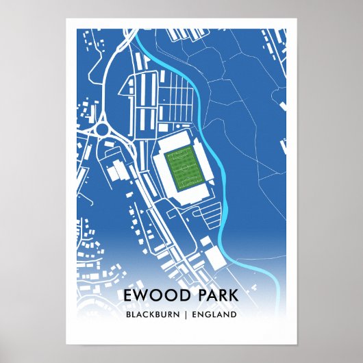 Ewood Park Poster, de thuisbasis van de Blackburn  Poster (Voorkant)