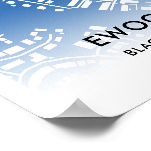 Ewood Park Poster, de thuisbasis van de Blackburn  Poster (Hoek)