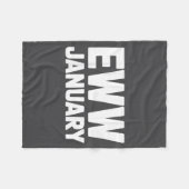 Eww January Funny New Year Winter Mood Meme Fleece Deken (Voorkant (Horizontaal))