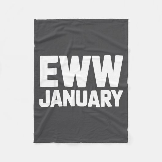 Eww January Funny New Year Winter Mood Meme Fleece Deken (Voorkant)