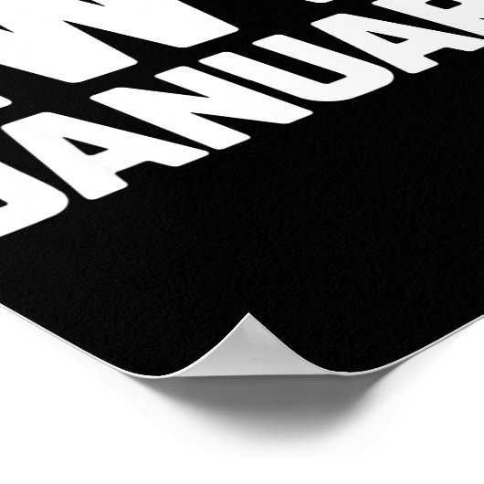 Eww January Funny New Year Winter Mood Meme  Poster (Hoek)