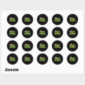 Eww Mensen Kerstman Hoed Groen Grappig Kerst Manne Ronde Sticker (Vel)