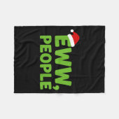 Eww People Santa Hat Funny Christmas Men Women  Fleece Deken (Voorkant (Horizontaal))