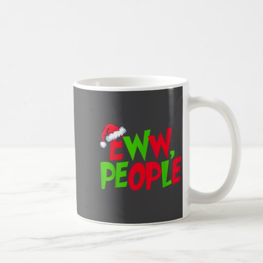 Eww People Santa Hat Funny Christmas Mens Womens K Koffiemok (Rechts)