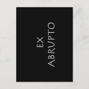 Ex abrupte briefkaart