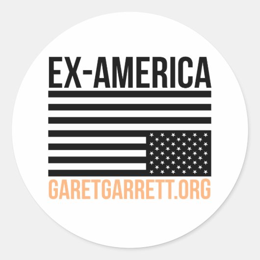 Ex-Amerika omgekeerde vlag Ronde Sticker (Voorkant)