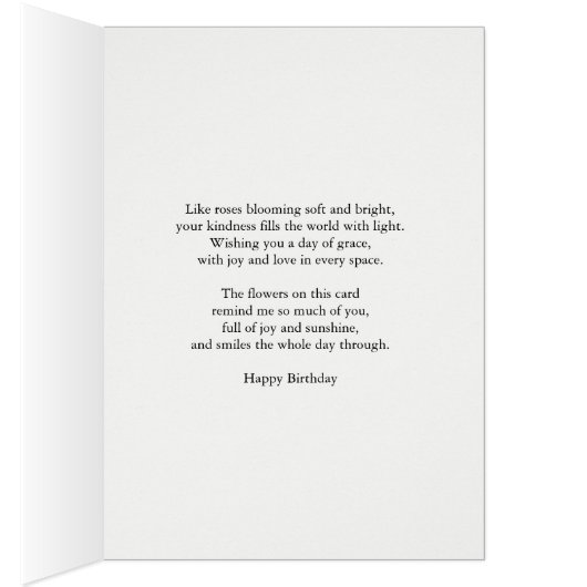 Ex-dochter in de wet Verjaardag Rozen geschilderd (Binnen (Rechts))