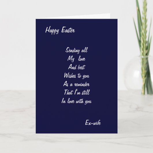 Ex-echtgenote e-mailkaarten feestdagen kaart (Voorkant)