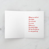 Ex-echtsverjaardagskaarten Kaart (Binnen)