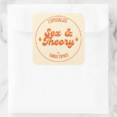 $ex en Theorie Vierkante Sticker (Tas)