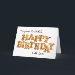Ex-Husband, een Birthday-kaart voor een koekjeslie Kaart<br><div class="desc">Een leuke verjaardagskaart voor degene die van koekjes houdt en de zoete dingen in het leven. Brieven van koekjes maken de woorden Happy Birthday. Inside is een koekje met een beet ervan en een grappig vers.</div>