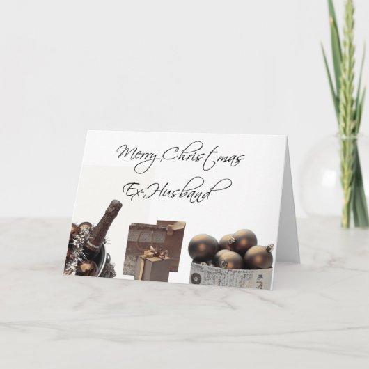 Ex-Husband Merry Kerstmis Feestdagen Kaart (Voorkant)