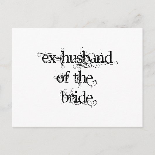 Ex-Husband van de Bride Briefkaart (Voorkant)