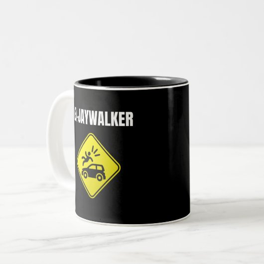 Ex Jaywalker - Alcoholic Clean en Sober Tweekleurige Koffiemok (Voorkant links)