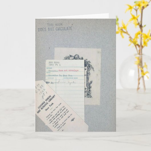 Ex Library Kaart voor Boekomslagen (Gele Bloem)