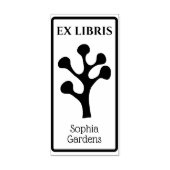 Ex Libris Abstracte boom/Plant 01 Rubberstempel (Afrduk)