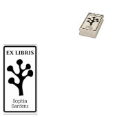 Ex Libris Abstracte boom/Plant 01 Rubberstempel (Gestempeld)