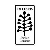 Ex Libris Abstracte boom/Plant 02 Rubberstempel (Afrduk)