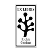 Ex Libris Abstracte boom/Plant 03 Rubberstempel (Afrduk)