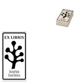 Ex Libris Abstracte boom/Plant 03 Rubberstempel (Gestempeld)
