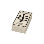 Ex Libris Abstracte boom/Plant 03 Rubberstempel (Stempel)