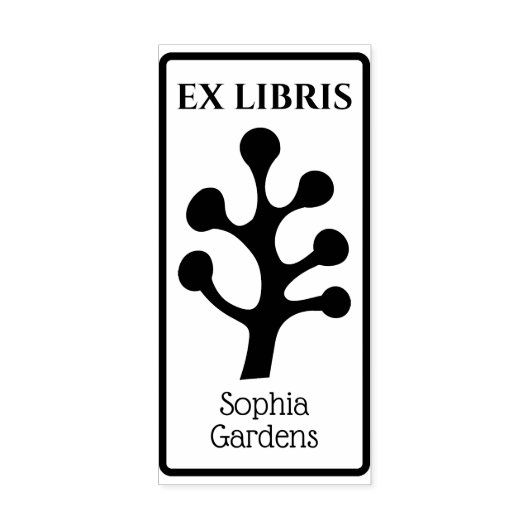 Ex Libris Abstracte Boom/Plant 03 Stempel (Afrduk)