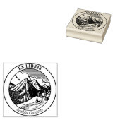 Ex Libris - Alpiene Landschap Rubberstempel (Gestempeld)