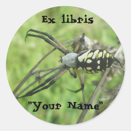 Ex libris Argiope aurantia Stickers (Voorkant)