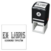 Ex Libris Art Deco  Tekst #3 Bibliotheek Boek Zelfinktende Stempel (In situ)