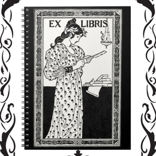 Ex libris art nouveau notitieboek