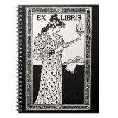 Ex libris art nouveau notitieboek (Voorkant)