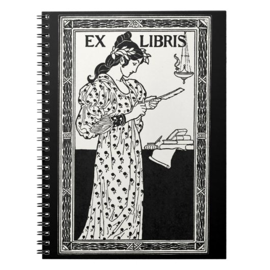 Ex libris art nouveau notitieboek (Voorkant)