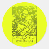 Ex Libris Art Nouveau Sticker (Voorkant)