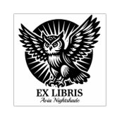 Ex Libris - Bibliothecaris Uil Rubberstempel (Afrduk)